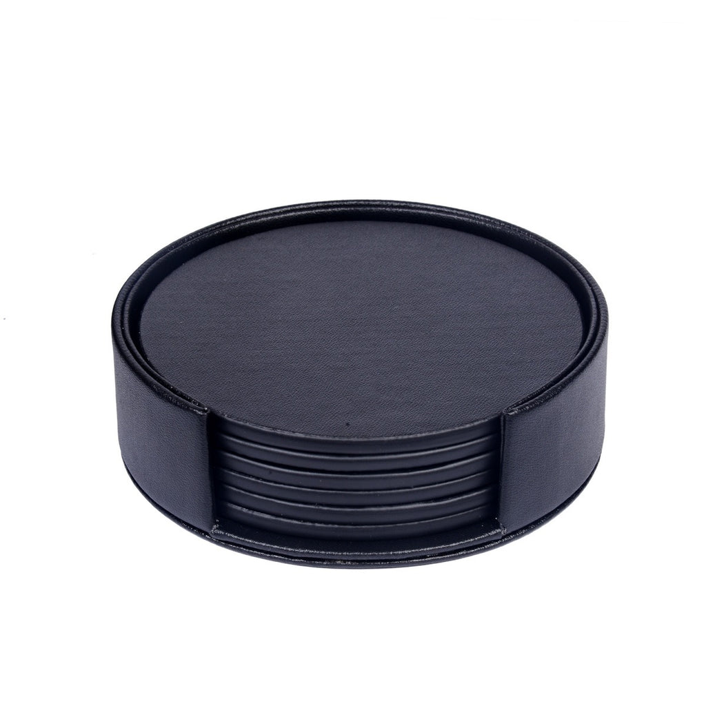 Creative PU leather coaster Exquisite insulated tea water cushion Square leather coaster
