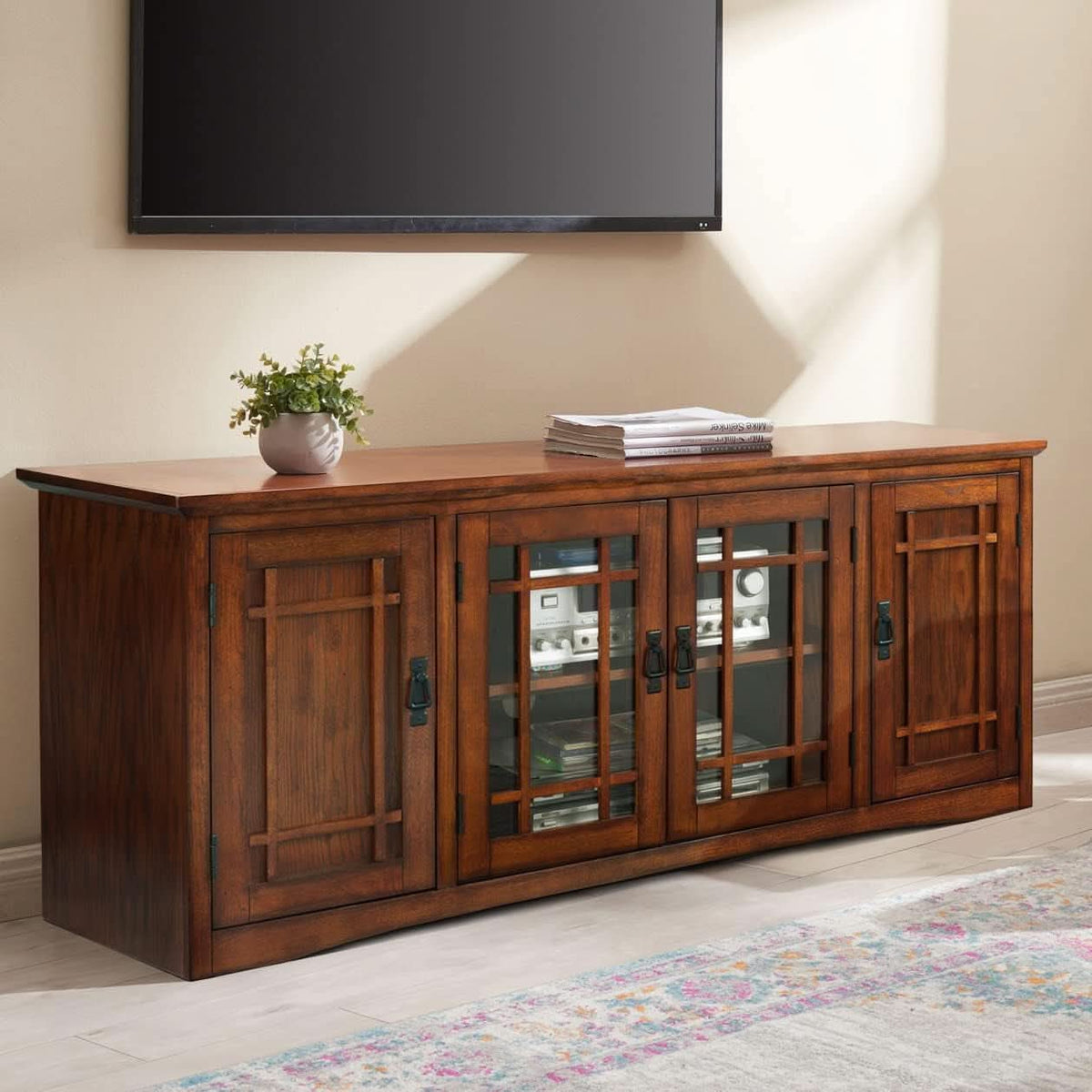 Solid North American Hardwood Television Console 65 Inch