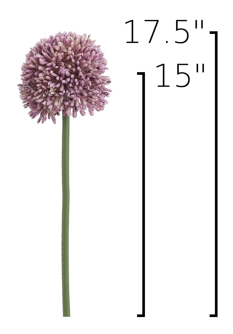 17.5" Faux Lavender Allium Stem