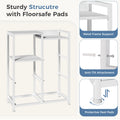JHK  5 Fabric Drawer Chest with Raised Shelf Metal Frame TV Stands for Bedroom Storage Tower with Bins for Closet Organization Hallway Storage for Home
