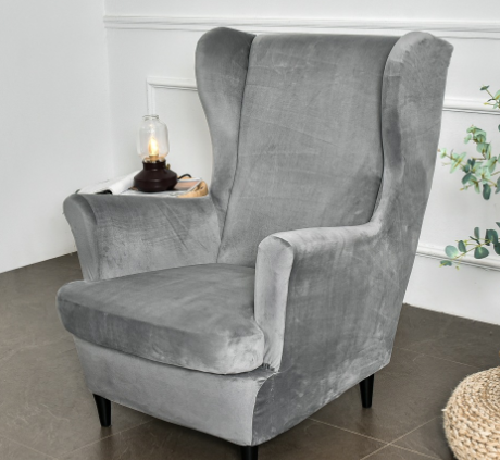 IKEA STRANDMON Wing Chair Velvet Cover Set