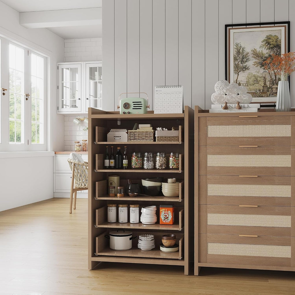 Dark Oak 46 Inch Dresser For Bedroom Storage Solutions