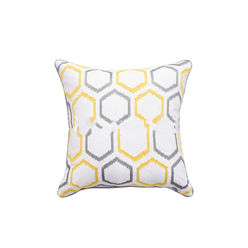 Modern Geometric Minimalist Cotton Pillow Cover