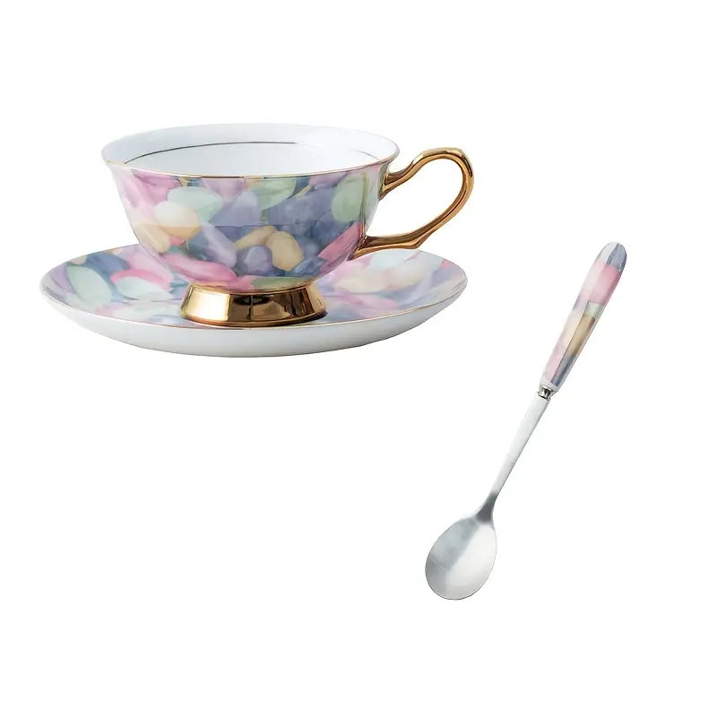 Premium Bone China Coffee Cup Set 200ml/6.76oz