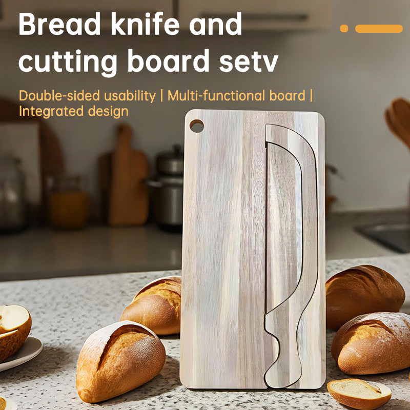 Bread cutting set bread toast slice cutting board baguette slice knife