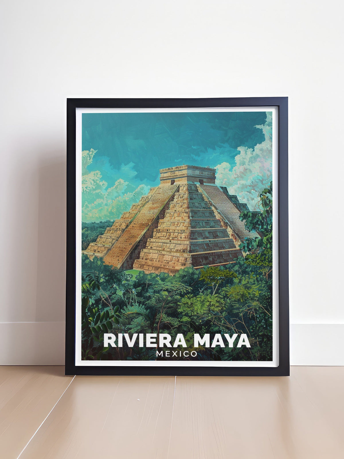 Riviera Maya Art Print - Chichén Itzá Travel Print - Mexico Canvas Art - Riviera Maya Travel Poster