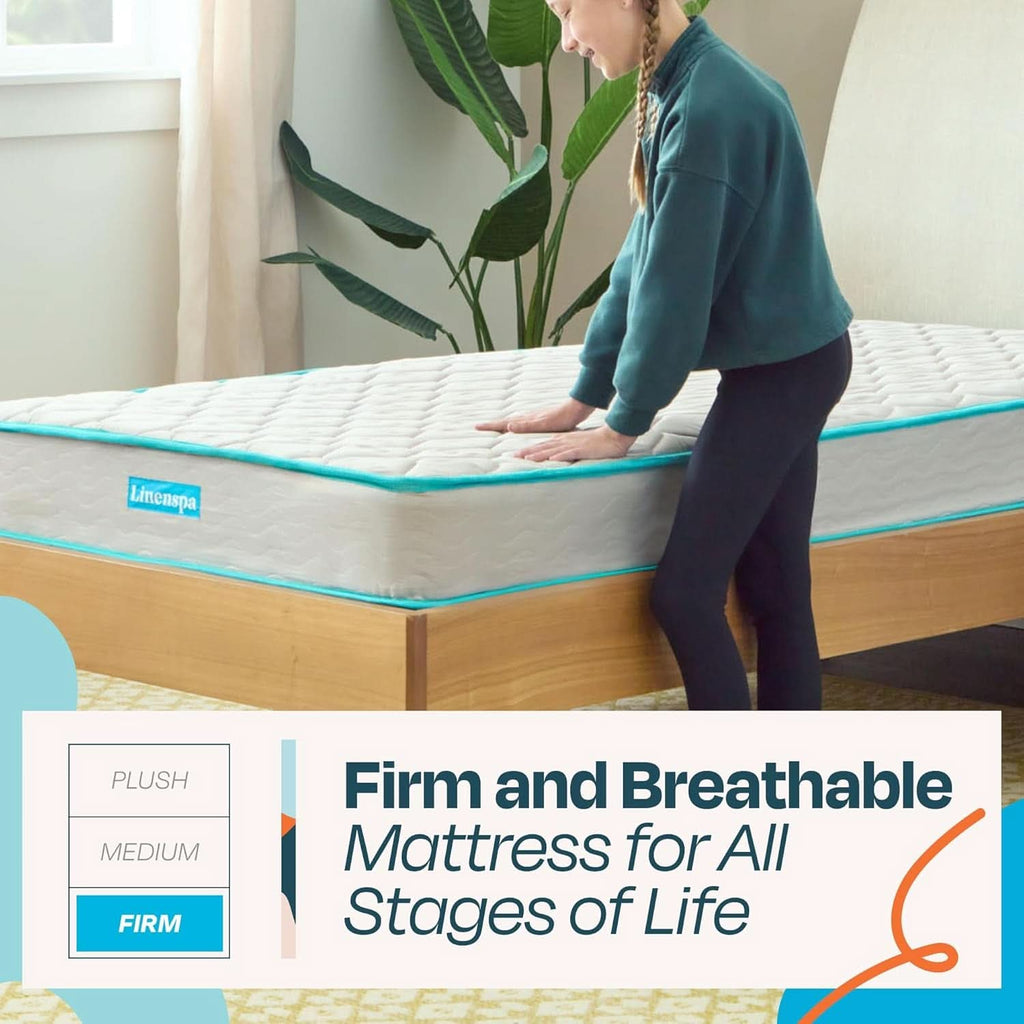 Twin Size Firm Mattress For Bedroom Sleep Comfort Daily