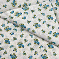 Retro Boho Floral Cotton Linen Blend Fabric - Soft Decorative Cloth for Tablecloth & Sofa Throw