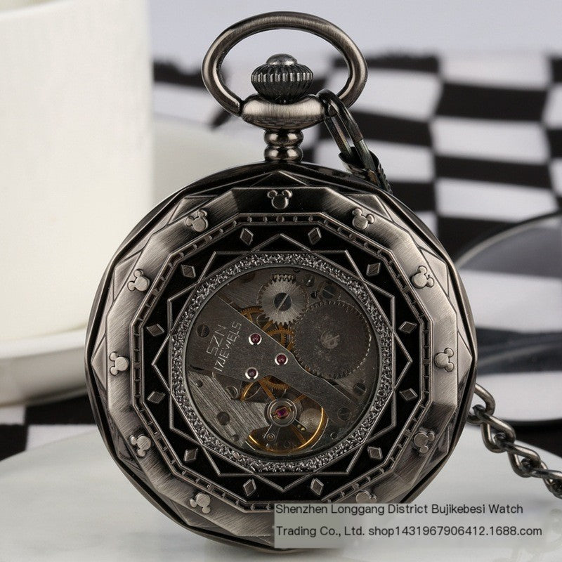 Classic Design Mechanical Pocket Watch with Roman Dial