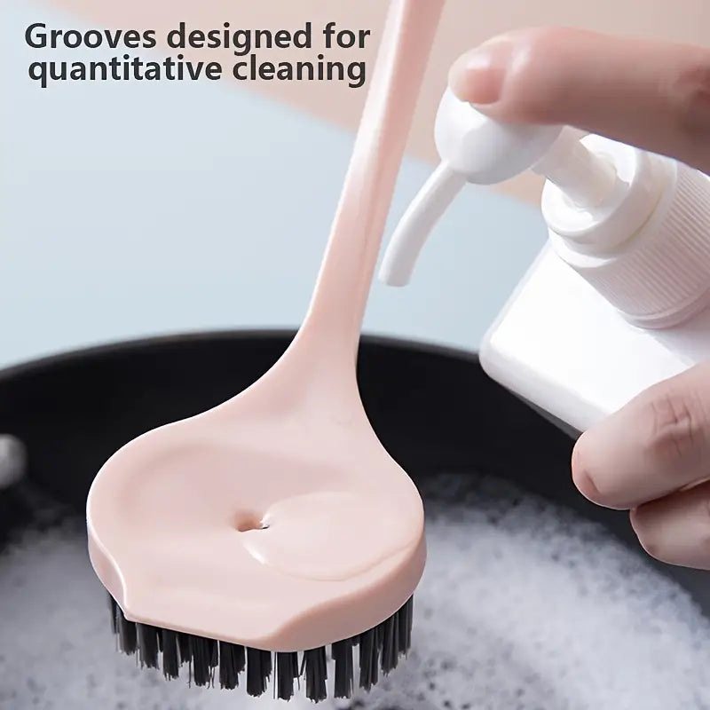 Long Handle Soft Bristle Pot Cleaning Brush for Kitchen