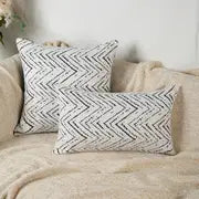Soft Pillow Cover with Broken Line Pattern for Comfort