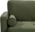 Olive Green Velvet Upholstered Sofa With PocketCoil