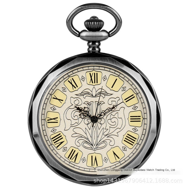 Classic Design Mechanical Pocket Watch with Roman Dial