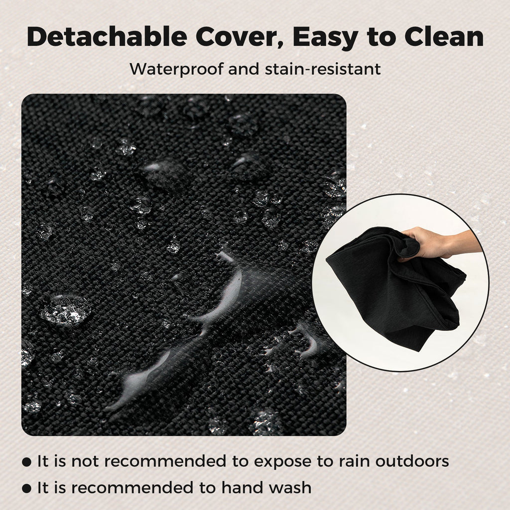 2-Pack Outdoor Patio Cushion Set with Removable Covers