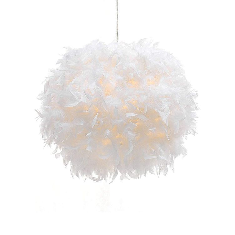 Minimalist European Feather LED Pendant Light for Bedroom