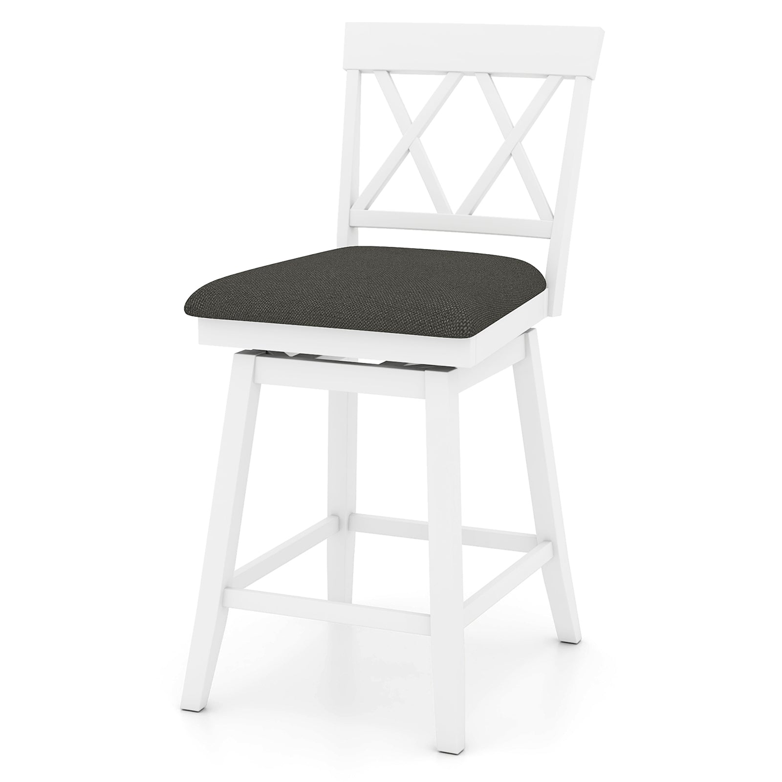 Counter Height Swivel Bar Stools with Upholstered Seat