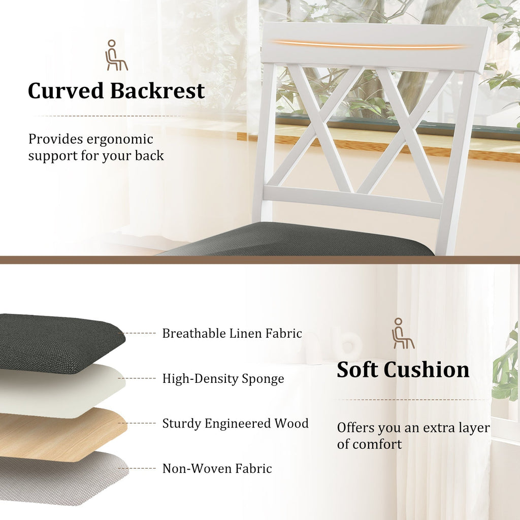 Counter Height Swivel Bar Stools with Upholstered Seat