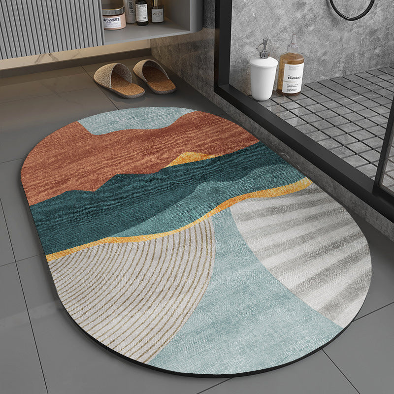 Retro Non-Slip Bath Mat with Quick-Dry Technology