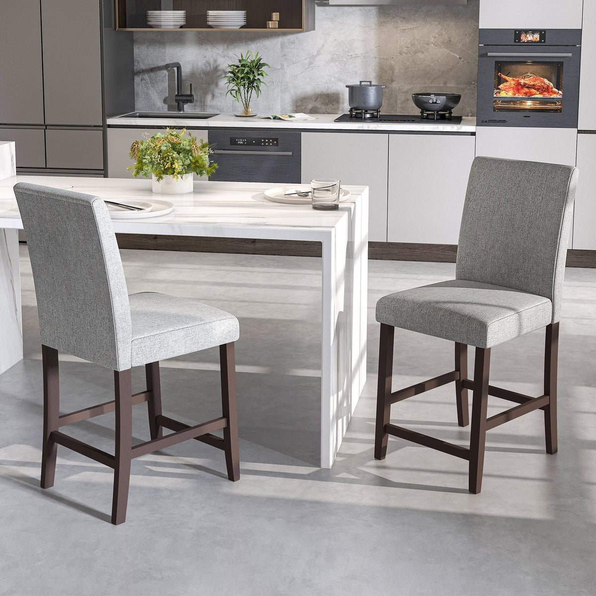 25 Inch Counter Height Set of 2 Bar Stools