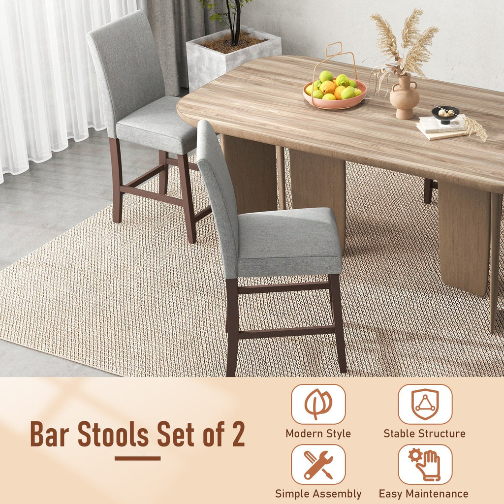 25 Inch Counter Height Set of 2 Bar Stools