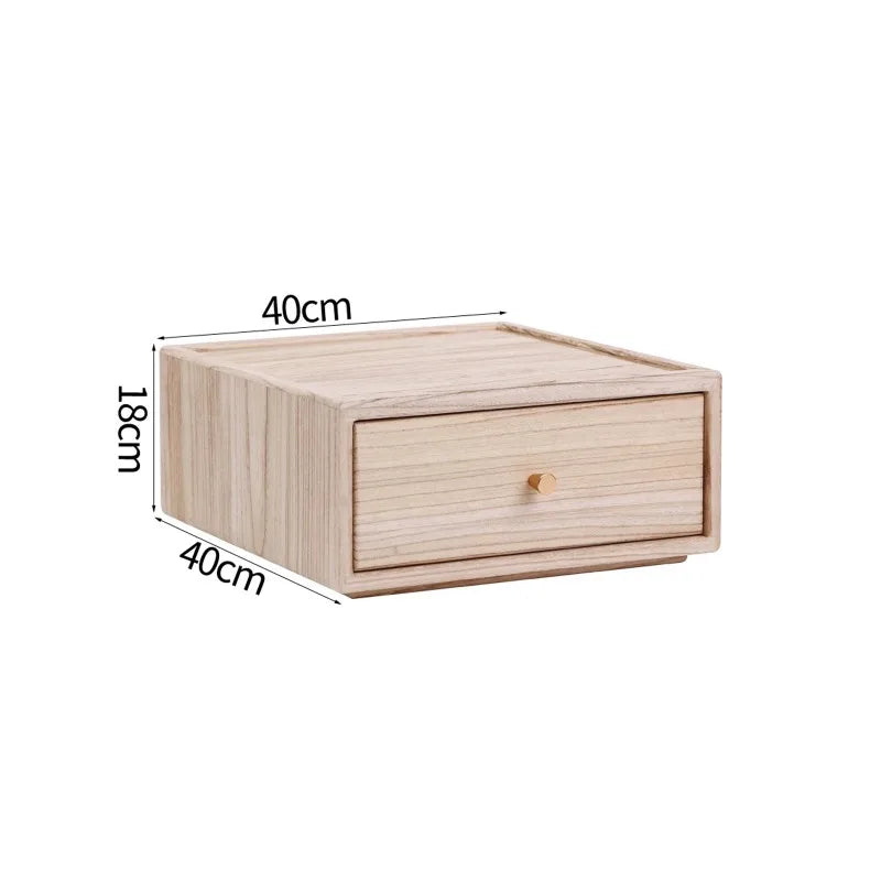 Thick Solid Wood Stacking Drawer Box Corrosion Proof Massive Volume Nightstand Storage Unit Home Closet Organization Crate