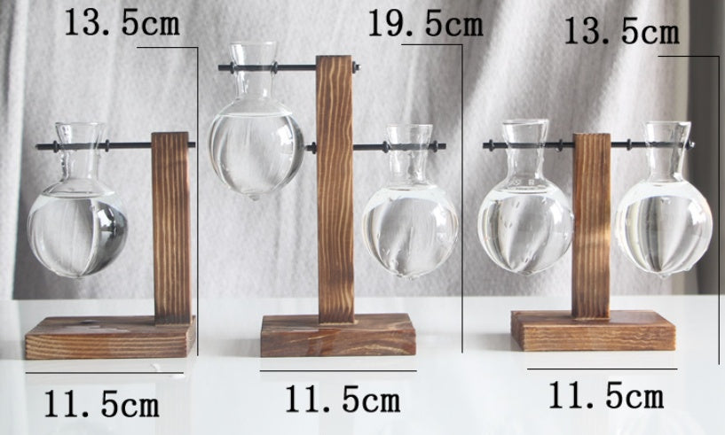 Wooden Frame Holding Glass Vases