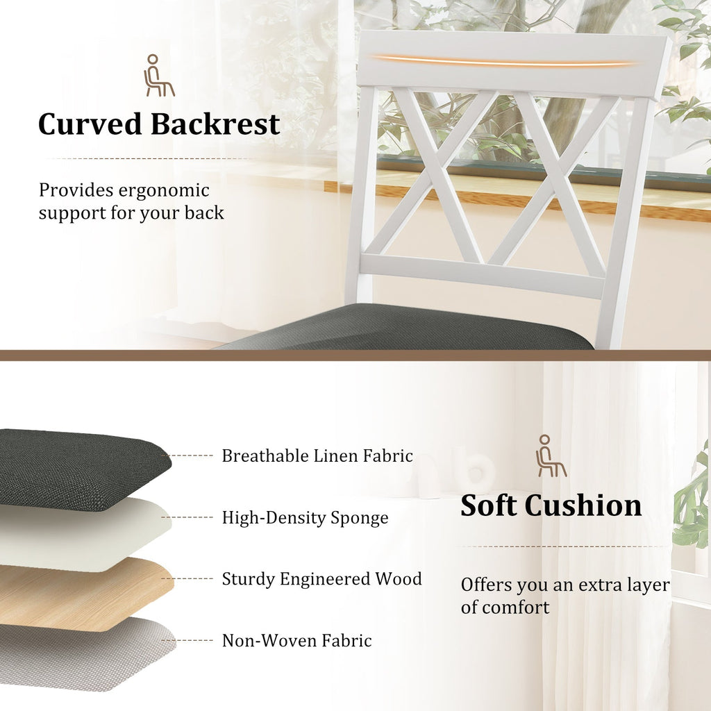 Counter Height Swivel Bar Stools with Upholstered Seat