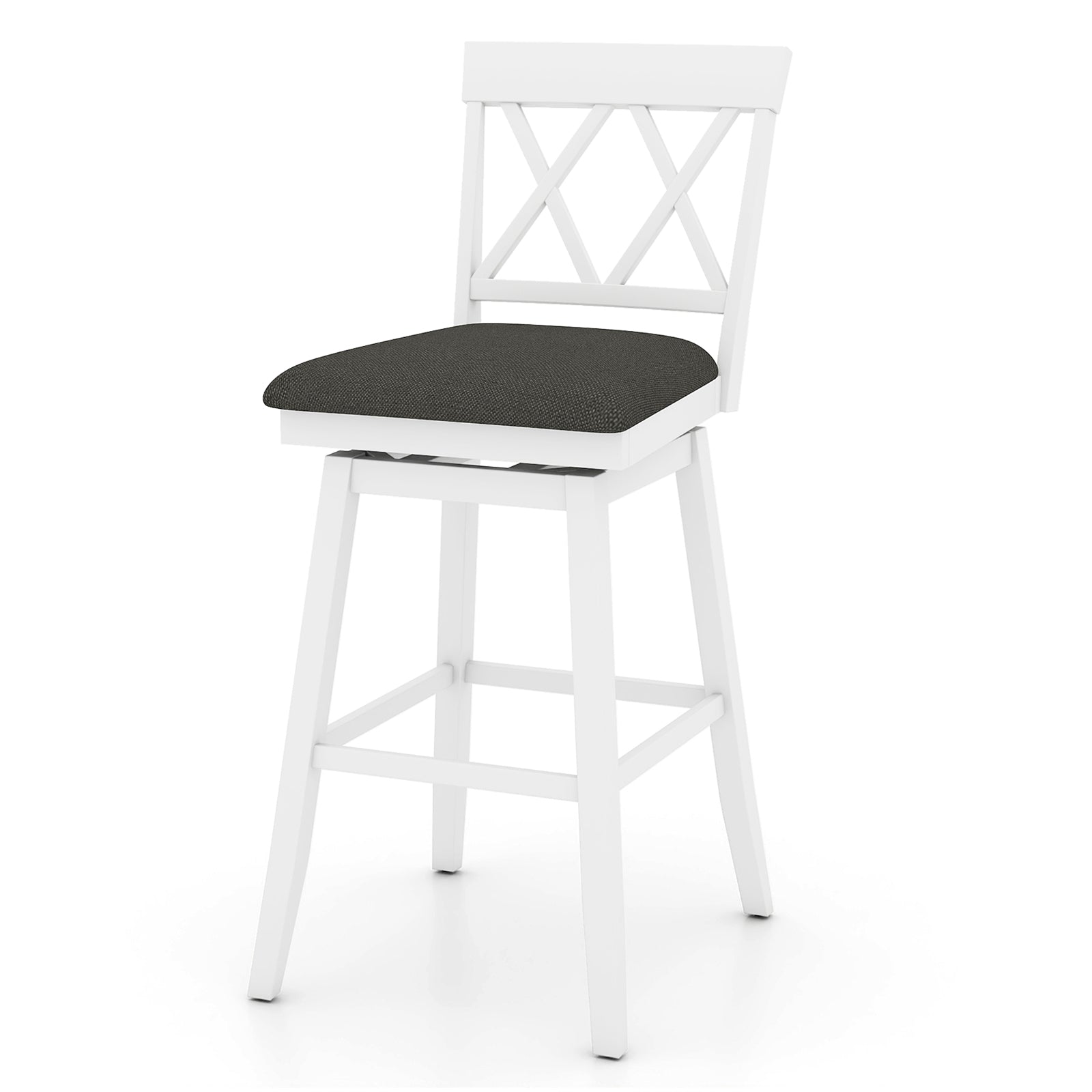 Counter Height Swivel Bar Stools with Upholstered Seat
