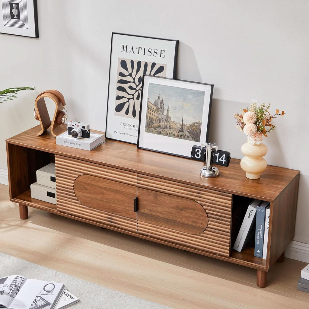 63-Inch Television Stand With Expansive Storage Units