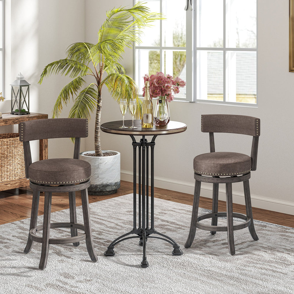 Counter Height Swivel Bar Stools Set of 2 - 24 & 29 Inch