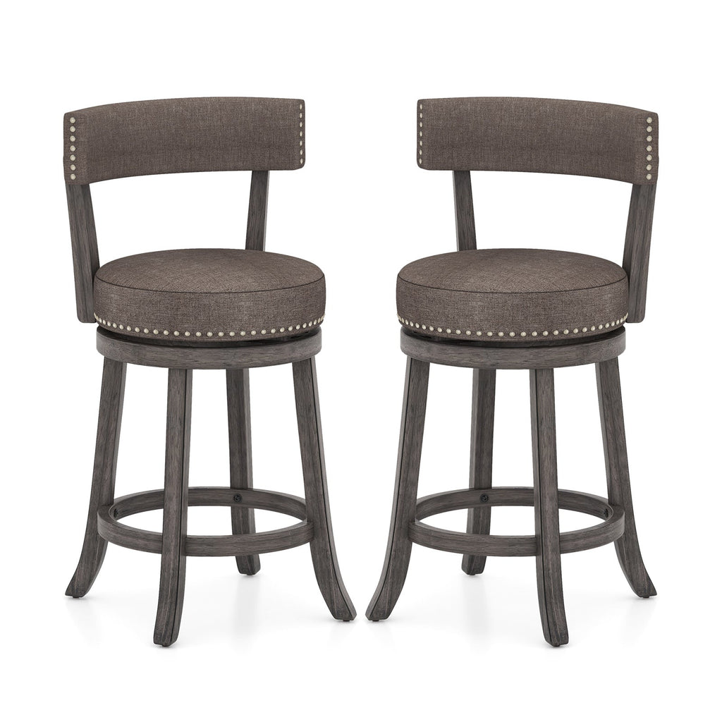 Counter Height Swivel Bar Stools Set of 2 - 24 & 29 Inch