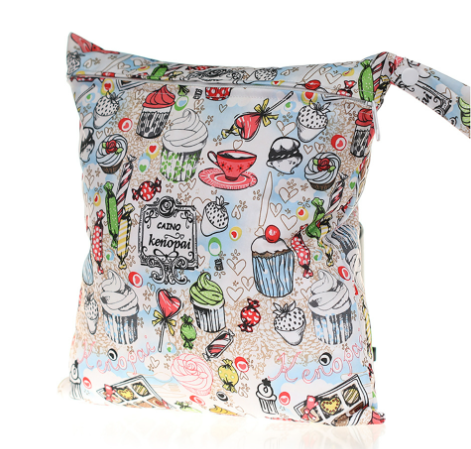 Wave Pattern Diaper Bag and Storage Pouch