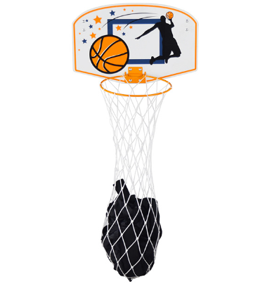 Wall-Mounted Basketball Hoop Hamper