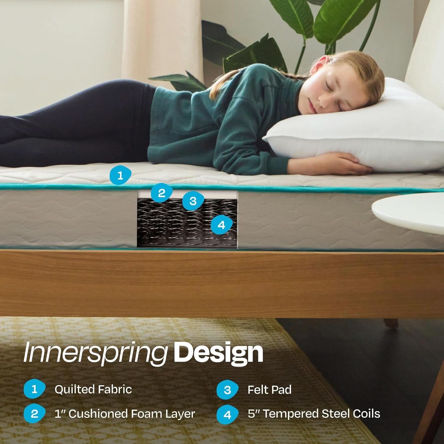 Twin Size Firm Mattress For Bedroom Sleep Comfort Daily