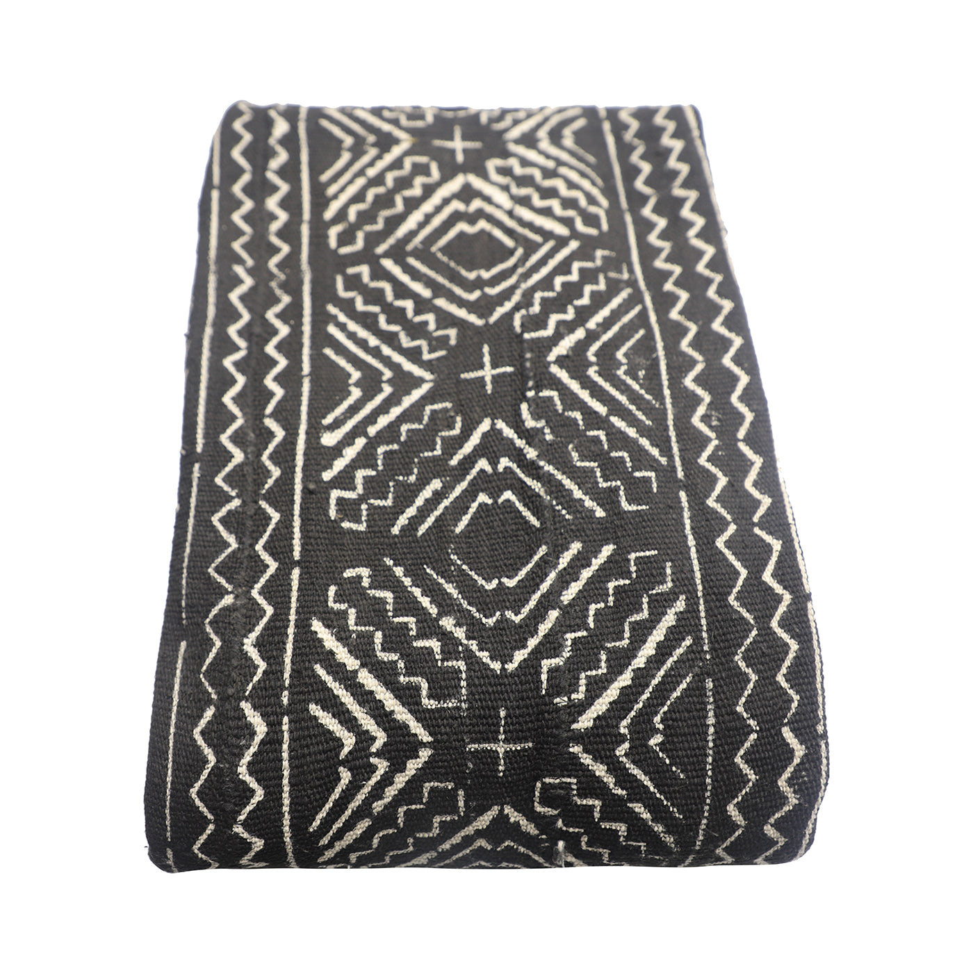 Mud Cloth Textile | Oversize Throw Blanket Black