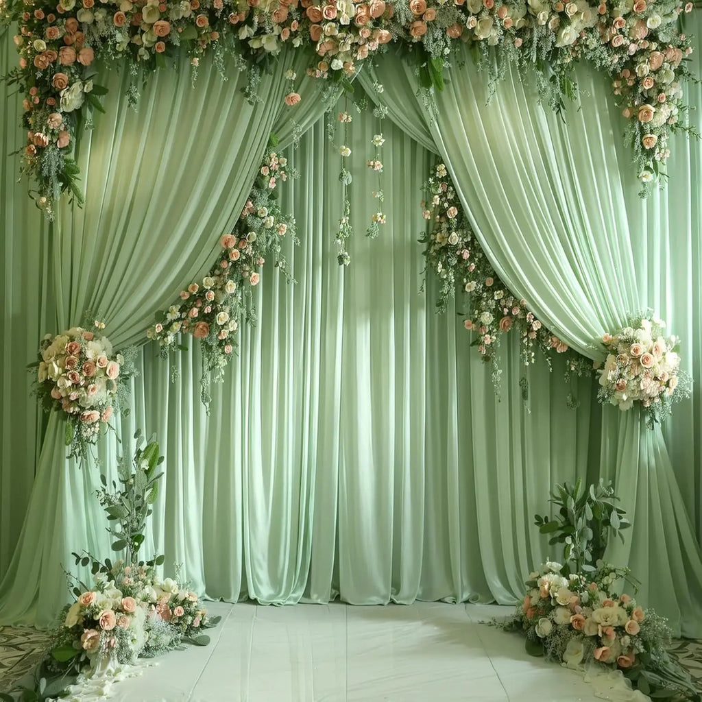 White Backdrop Curtains for Parties - White Wedding Backdrop for Baby Shower Birthday Photo Home Party Curtains Backdrop 1 Panel