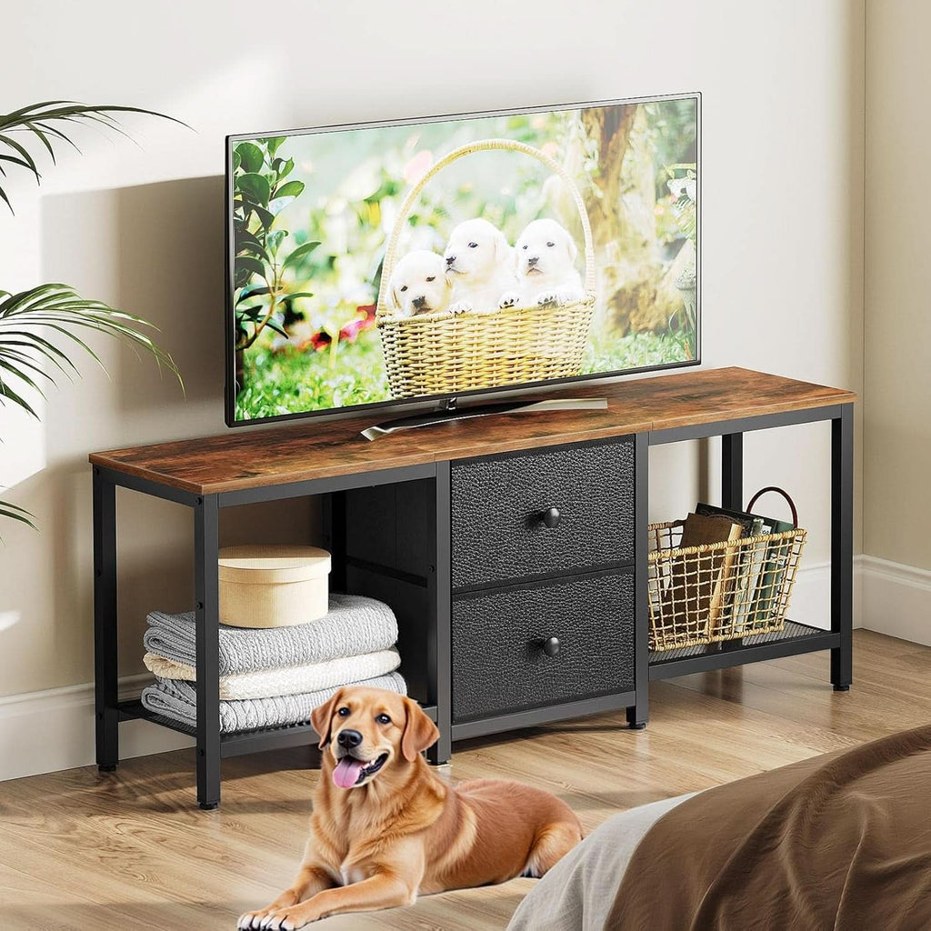 Television Stand For 55-Inch TVs With Hidden Drawers