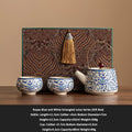 Ru Kiln Light Luxury Tea Set Gift Box for Giving to Elderly Companions
