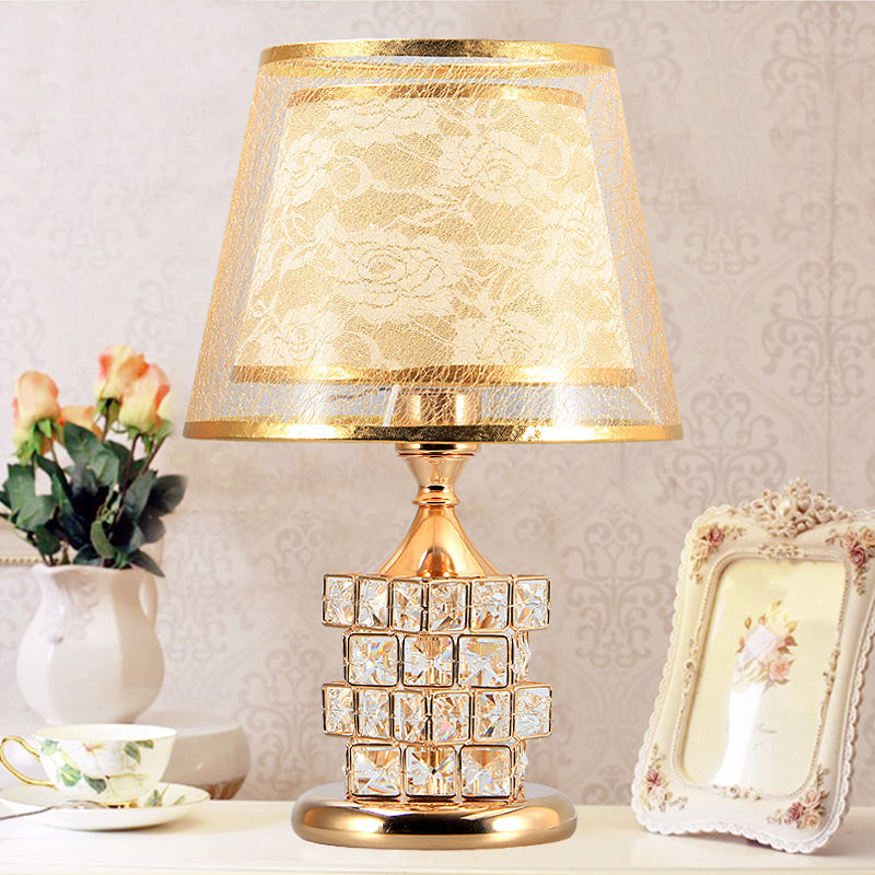Modern European Crystal Table Lamp for Bedroom