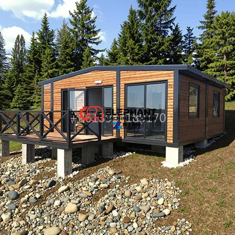 Tiny Home 20ft Villa Container House with 2 Bedrooms 1 Equipped Full Bathroom & Kitchen 40ft Modular Expandable Prefab House