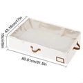 62KD Under Bed Storage Container for Blanket Comforter Clothes with Handle and Clear Window Home Organization Tool
