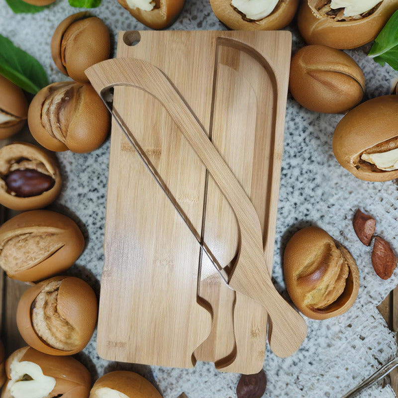 Bread cutting set bread toast slice cutting board baguette slice knife
