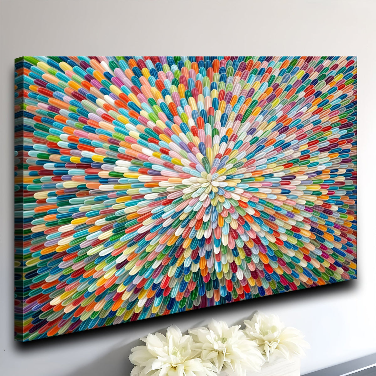 Radiant Bloom Abstract Wall Art