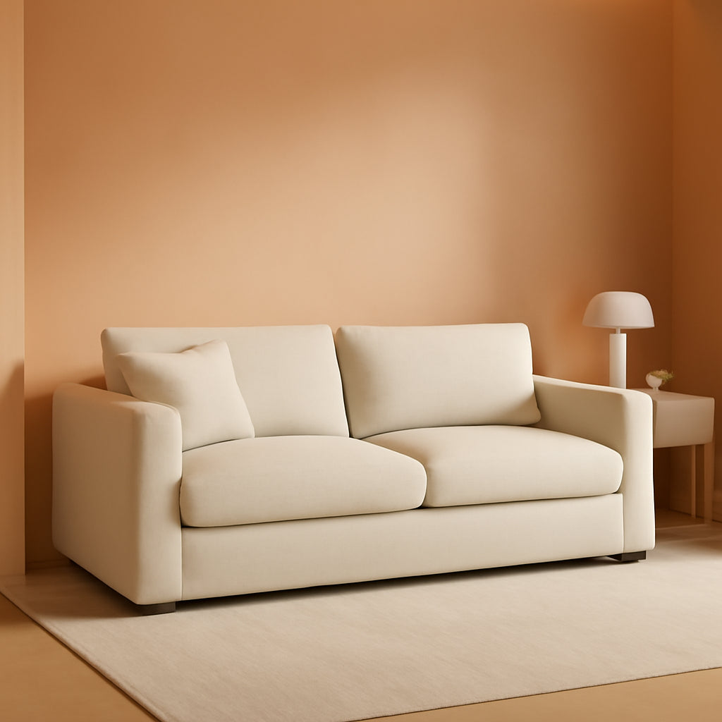 Khaki 68Inch Deep Overstuffed Modular Sectional Sofa