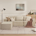 106 Inch Cloud Sectional Sofa Beige Contemporary Sofa