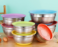 Stainless Steel Mixing Bowl with Silicone Base and Handle