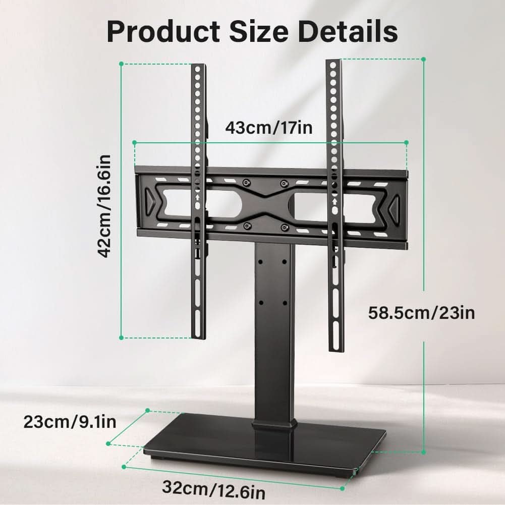 Universal Television Stand Glass Base 27 65