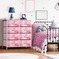 Pink Eight Drawer Dresser For Bedroom Organization