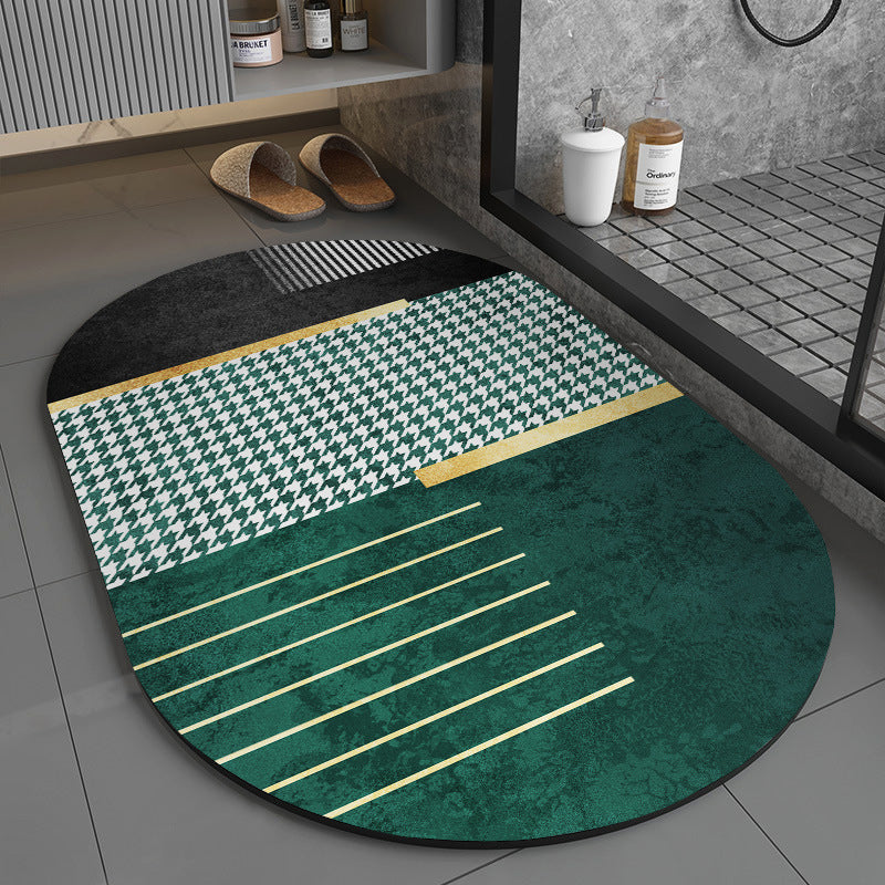 Retro Non-Slip Bath Mat with Quick-Dry Technology