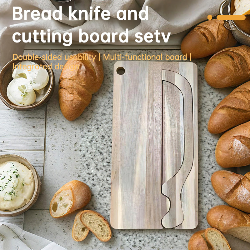 Bread cutting set bread toast slice cutting board baguette slice knife